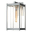 Hubbardton Forge 2023 Coastal Burnished Steel Clear Glass (ZM) Cela Large Outdoor Sconce
