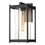 Hubbardton Forge 2023 Coastal Black Clear Glass (ZM) Cela Large Outdoor Sconce