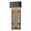 Hubbardton Forge 2016 Coastal Oil Rubbed Bronze Seeded Clear Glass (II) Ursa Small LED Outdoor Sconce