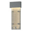 Hubbardton Forge 2016 Coastal Burnished Steel Seeded Clear Glass (II) Ursa Small LED Outdoor Sconce