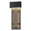 Hubbardton Forge 2016 Coastal Black Seeded Clear Glass (II) Ursa Small LED Outdoor Sconce