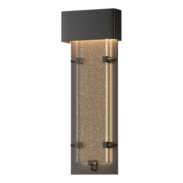 Hubbardton Forge 2016 Coastal Oil Rubbed Bronze Seeded Clear Glass (II) Ursa Large LED Outdoor Sconce