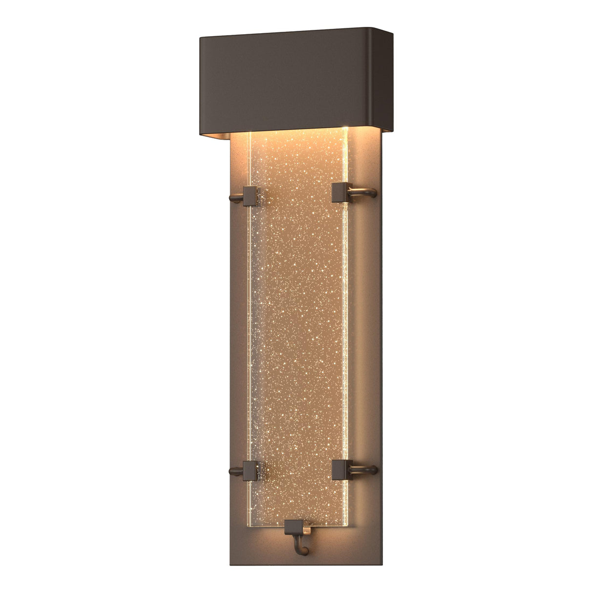 Hubbardton Forge 2016 Coastal Bronze Seeded Clear Glass (II) Ursa Large LED Outdoor Sconce