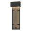 Hubbardton Forge 2016 Coastal Black Seeded Clear Glass (II) Ursa Large LED Outdoor Sconce