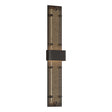 Hubbardton Forge 2020 Coastal Oil Rubbed Bronze Seeded Clear Glass (II) Double-Large Ursa LED Outdoor Sconce