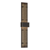 Hubbardton Forge 2020 Coastal Oil Rubbed Bronze Seeded Clear Glass (II) Double-Large Ursa LED Outdoor Sconce