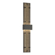 Hubbardton Forge 2020 Coastal Natural Iron Seeded Clear Glass (II) Double-Large Ursa LED Outdoor Sconce