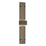 Hubbardton Forge 2020 Coastal Natural Iron Seeded Clear Glass (II) Double-Large Ursa LED Outdoor Sconce