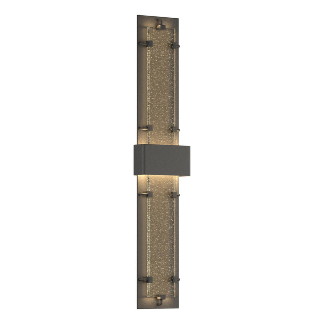 Hubbardton Forge 2020 Coastal Natural Iron Seeded Clear Glass (II) Double-Large Ursa LED Outdoor Sconce