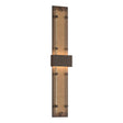 Hubbardton Forge 2020 Coastal Bronze Seeded Clear Glass (II) Double-Large Ursa LED Outdoor Sconce