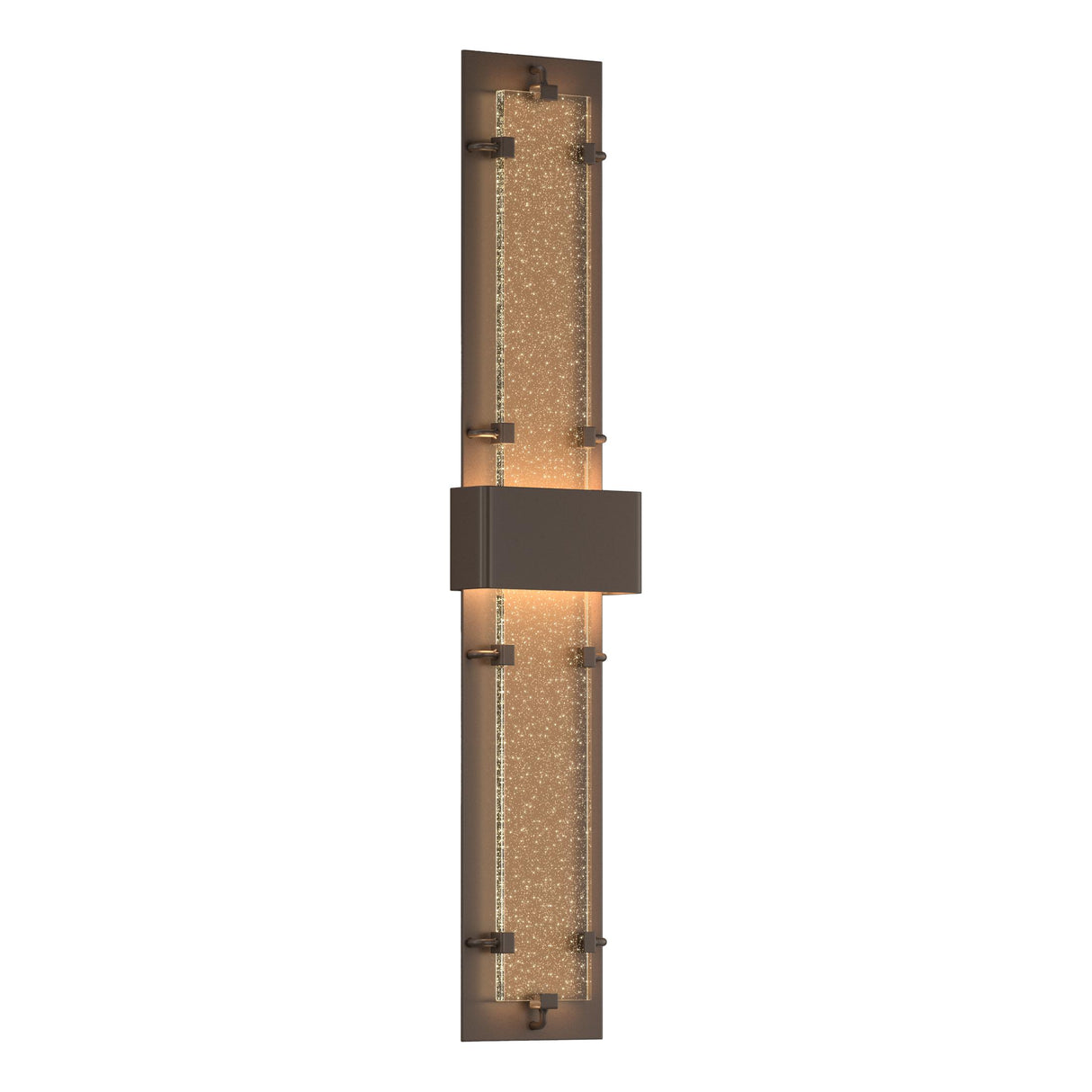 Hubbardton Forge 2020 Coastal Bronze Seeded Clear Glass (II) Double-Large Ursa LED Outdoor Sconce