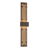 Hubbardton Forge 2020 Coastal Bronze Seeded Clear Glass (II) Double-Large Ursa LED Outdoor Sconce