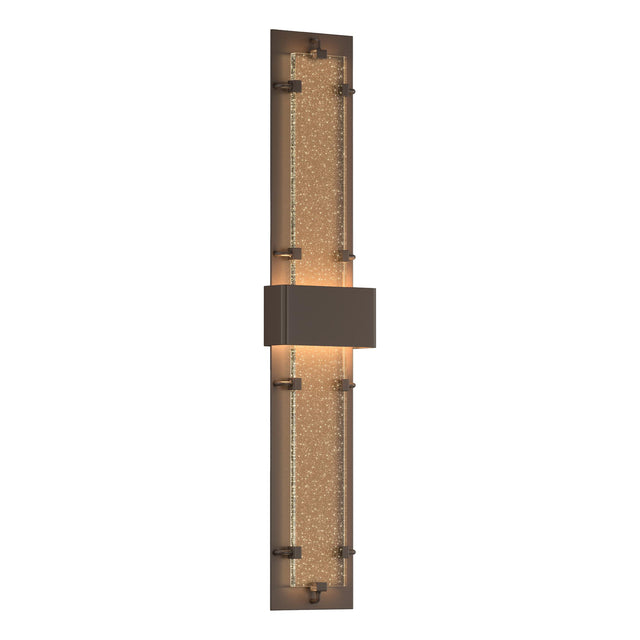 Hubbardton Forge 2020 Coastal Bronze Seeded Clear Glass (II) Double-Large Ursa LED Outdoor Sconce