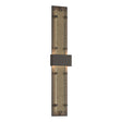 Hubbardton Forge 2020 Coastal Dark Smoke Seeded Clear Glass (II) Double-Large Ursa LED Outdoor Sconce