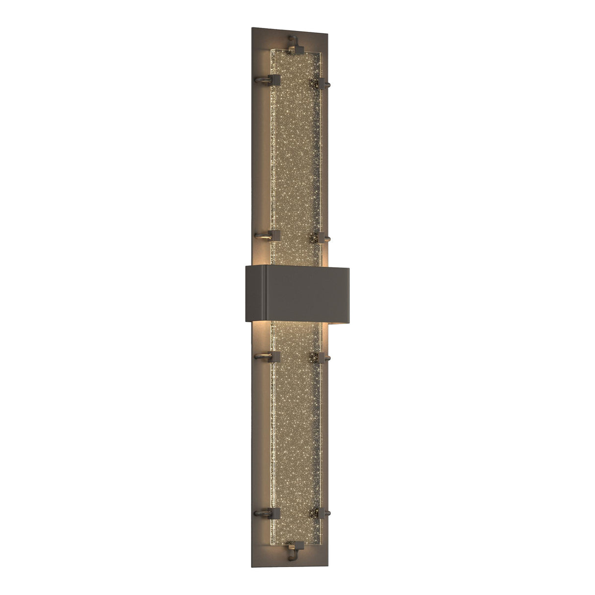 Hubbardton Forge 2020 Coastal Dark Smoke Seeded Clear Glass (II) Double-Large Ursa LED Outdoor Sconce
