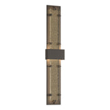 Hubbardton Forge 2020 Coastal Dark Smoke Seeded Clear Glass (II) Double-Large Ursa LED Outdoor Sconce