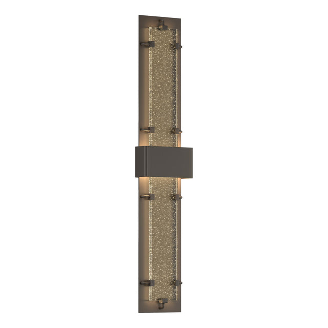 Hubbardton Forge 2020 Coastal Dark Smoke Seeded Clear Glass (II) Double-Large Ursa LED Outdoor Sconce