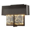 Hubbardton Forge 2016 Coastal Oil Rubbed Bronze Clear Glass with Shards (YP) Shard Small LED Outdoor Sconce