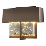 Hubbardton Forge 2016 Coastal Bronze Clear Glass with Shards (YP) Shard Small LED Outdoor Sconce