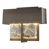 Hubbardton Forge 2016 Coastal Dark Smoke Clear Glass with Shards (YP) Shard Small LED Outdoor Sconce