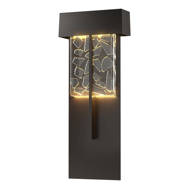 Hubbardton Forge 2020 Coastal Oil Rubbed Bronze Clear Glass with Shards (YP) Shard XL Outdoor Sconce