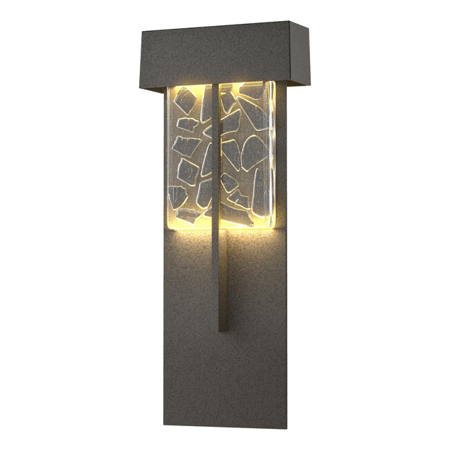 Hubbardton Forge 2020 Coastal Natural Iron Clear Glass with Shards (YP) Shard XL Outdoor Sconce