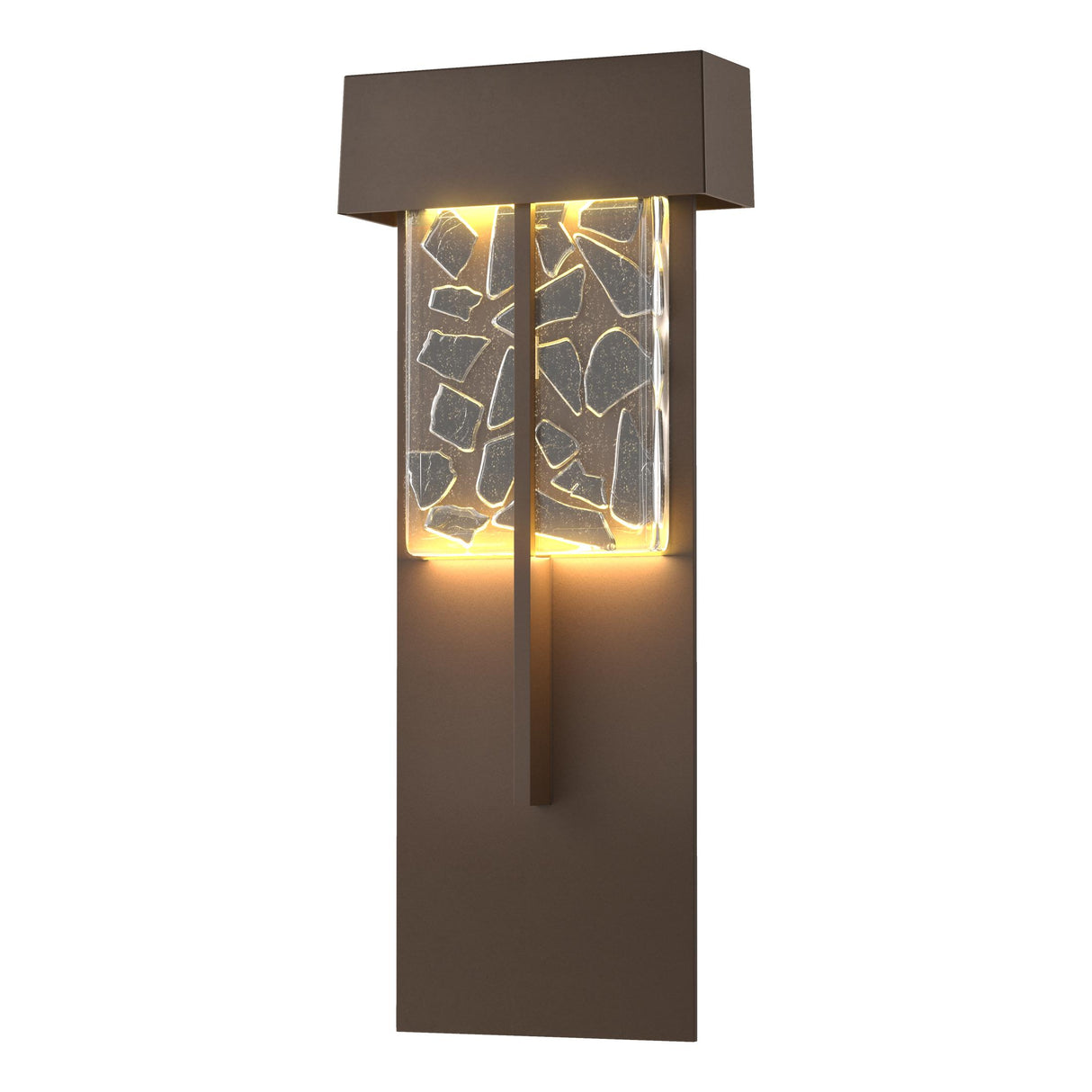 Hubbardton Forge 2020 Coastal Bronze Clear Glass with Shards (YP) Shard XL Outdoor Sconce