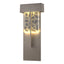 Hubbardton Forge 2020 Coastal Burnished Steel Clear Glass with Shards (YP) Shard XL Outdoor Sconce