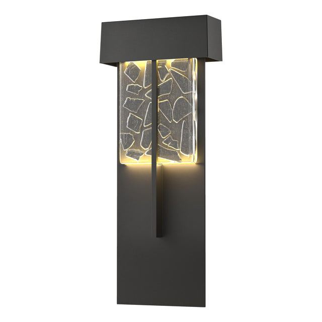 Hubbardton Forge 2020 Coastal Black Clear Glass with Shards (YP) Shard XL Outdoor Sconce