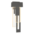 Hubbardton Forge 2018 Coastal Natural Iron Seeded Clear Glass (II) Right Rainfall LED Outdoor Sconce