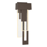 Hubbardton Forge 2018 Coastal Bronze Seeded Clear Glass (II) Right Rainfall LED Outdoor Sconce