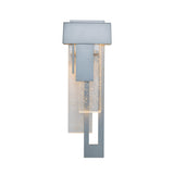 Hubbardton Forge 2018 Coastal Burnished Steel Seeded Clear Glass (II) Right Rainfall LED Outdoor Sconce
