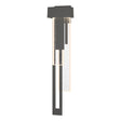 Hubbardton Forge 2018 Coastal Natural Iron Seeded Clear Glass (II) Left Rainfall Large LED Outdoor Sconce