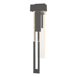 Hubbardton Forge 2018 Coastal Natural Iron Seeded Clear Glass (II) Left Rainfall Large LED Outdoor Sconce