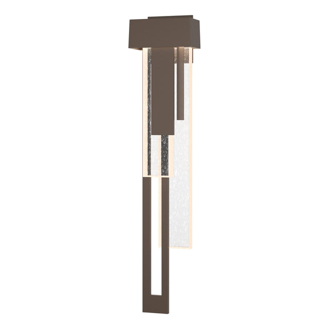 Hubbardton Forge 2018 Coastal Bronze Seeded Clear Glass (II) Left Rainfall Large LED Outdoor Sconce