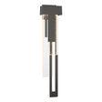 Hubbardton Forge 2018 Coastal Oil Rubbed Bronze Seeded Clear Glass (II) Right Rainfall Large LED Outdoor Sconce