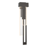 Hubbardton Forge 2018 Coastal Oil Rubbed Bronze Seeded Clear Glass (II) Right Rainfall Large LED Outdoor Sconce