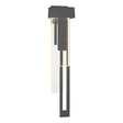 Hubbardton Forge 2018 Coastal Natural Iron Seeded Clear Glass (II) Right Rainfall Large LED Outdoor Sconce