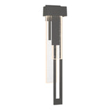 Hubbardton Forge 2018 Coastal Natural Iron Seeded Clear Glass (II) Right Rainfall Large LED Outdoor Sconce