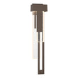 Hubbardton Forge 2018 Coastal Bronze Seeded Clear Glass (II) Right Rainfall Large LED Outdoor Sconce