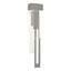 Hubbardton Forge 2018 Coastal Burnished Steel Seeded Clear Glass (II) Right Rainfall Large LED Outdoor Sconce