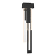 Hubbardton Forge 2018 Coastal Black Seeded Clear Glass (II) Right Rainfall Large LED Outdoor Sconce