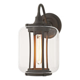 Hubbardton Forge 2022 Coastal Dark Smoke Clear Glass (ZM) Fairwinds Outdoor Sconce
