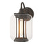 Hubbardton Forge 2022 Coastal Dark Smoke Clear Glass (ZM) Fairwinds Outdoor Sconce