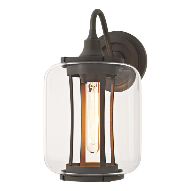 Hubbardton Forge 2022 Coastal Dark Smoke Clear Glass (ZM) Fairwinds Outdoor Sconce