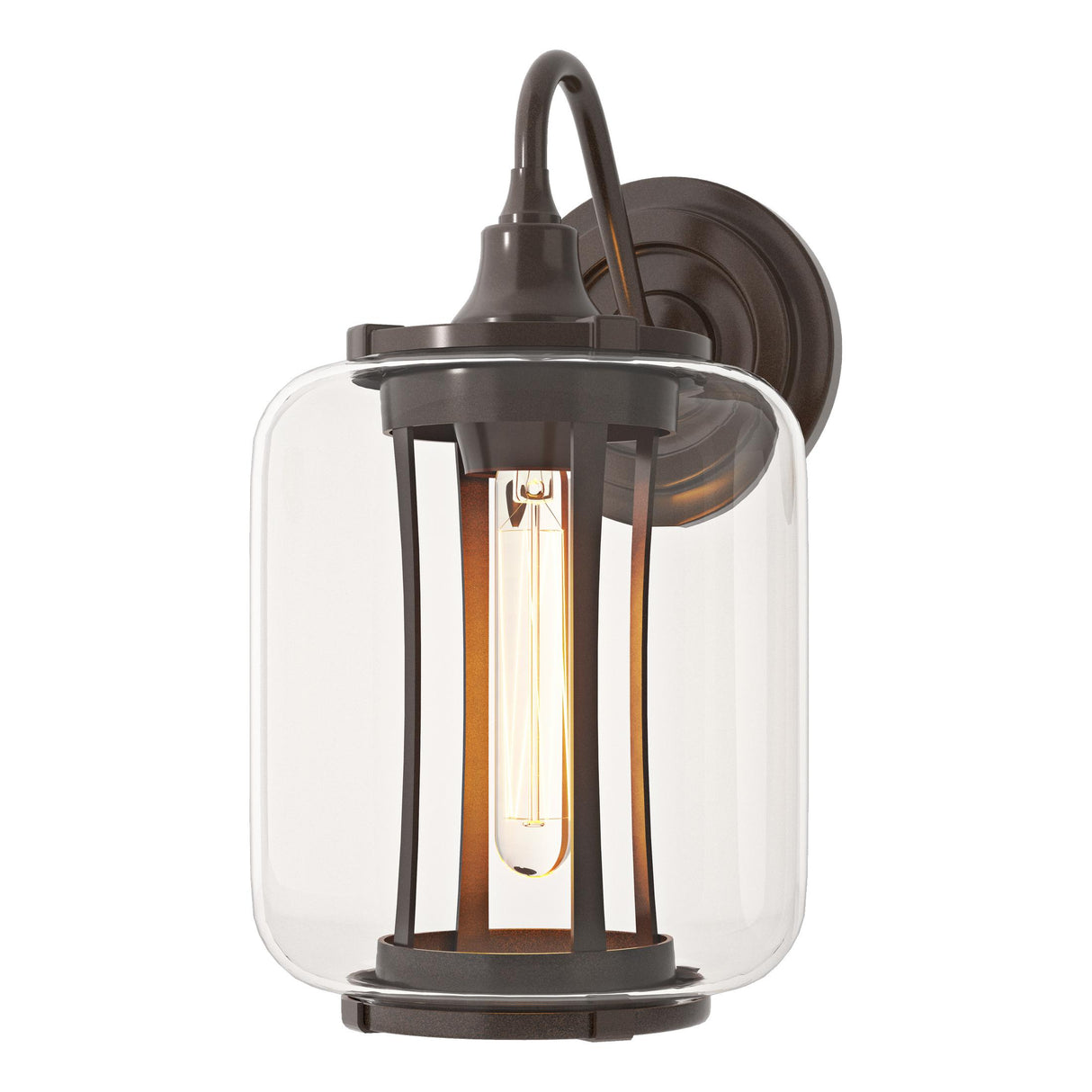 Hubbardton Forge 2022 Coastal Bronze Clear Glass (ZM) Fairwinds Outdoor Sconce