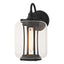 Hubbardton Forge 2022 Coastal Black Clear Glass (ZM) Fairwinds Outdoor Sconce