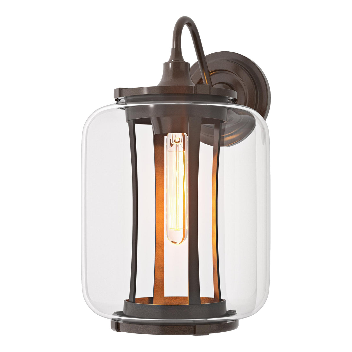 Hubbardton Forge 2022 Coastal Bronze Clear Glass (ZM) Fairwinds Large Outdoor Sconce