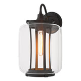 Hubbardton Forge 2022 Coastal Black Clear Glass (ZM) Fairwinds Large Outdoor Sconce