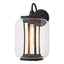 Hubbardton Forge 2022 Coastal Black Clear Glass (ZM) Fairwinds Large Outdoor Sconce